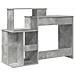 Scrivania con Storage Grigio Cemento 120,5x44x88,5 cm Legno Ingegnerizzato - Foto miniatura 6