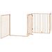 Cancello per Cani Pieghevole 6 Pannelli 480 cm Legno di Pioppo - Foto miniatura 4