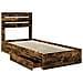 Letto con Contenitore Rovere fumé 75 x 190 cm Legno multistrato - Foto miniatura 5