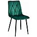 Sedia TYRA in velluto verde scuro / gambe nere x 4 - Foto miniatura 2