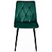 Sedia TYRA in velluto verde scuro / gambe nere x 4 - Foto miniatura 3