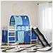 Struttura del letto loft per bambini Bianco e Blu 99,5 x 190 cm - Foto miniatura 2
