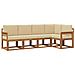 Set di divani con cuscino 5 pcs Naturale e Beige - Foto miniatura 1