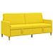 Divano con Storage Giallo Chiaro 192 x 78 x 87 cm Poliestere - Foto miniatura 1