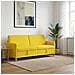 Divano con Storage Giallo Chiaro 192 x 78 x 87 cm Poliestere - Foto miniatura 2