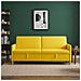 Divano con Storage Giallo Chiaro 192 x 78 x 87 cm Poliestere - Foto miniatura 3