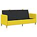 Divano con Storage Giallo Chiaro 192 x 78 x 87 cm Poliestere - Foto miniatura 4