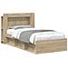 Telaio del letto con storage Rovere Sonoma 90 x 190 cm - Foto miniatura 1