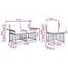 Set di divani da esterno 6 pcs Nero e Grigio scuro Poliestere - Foto miniatura 7