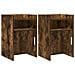Comodini 2 pcs Rovere Fumo 40 x 36 x 60 cm Legno ingegnerizzato - Foto miniatura 1