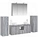 Set di mobili per il bagno 6 pcs Sonoma grigio - Foto miniatura 1