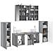 Set di mobili per il bagno 6 pcs Sonoma grigio - Foto miniatura 3