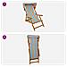 Lettino 2 pcs 3 Posizione Legno di Eucalipto Massello - Foto miniatura 9