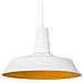 Lampada Da Soffitto Bianca Opaca E Color Oro - Bayou - Foto miniatura 1