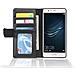 Custodia Compatibile Con Huawei P9 Lite In Nero Ossido - Coperchio Protettivo Con Chiusura Magnetica E 3 Slot Per Carte - Foto miniatura 1