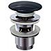 Tappo per Valvola di Scarico di Design 1¼""x65 mm Nero - Foto miniatura 2