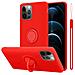 Custodia Compatibile Con Apple Iphone 12 Pro Max In Liquid Rosso - Coperchio Protettivo In Silicone Tpu Flessibile Con Anello - Foto miniatura 1