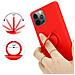 Custodia Compatibile Con Apple Iphone 12 Pro Max In Liquid Rosso - Coperchio Protettivo In Silicone Tpu Flessibile Con Anello - Foto miniatura 6