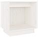 Comodino Bianco 40x30x40 Cm In Legno Massello Di Pino - Foto miniatura 2