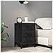 Comodino Nero 40x30x55 cm Legno Massello di Pino Riciclato - Foto miniatura 1