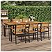 Tavolo Giardino Con Gambe Forcella 200x90x75 Cm Massello Acacia - Foto miniatura 1