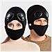 Berretto Lavorato A Maglia Con Maschera Per Occhiali Nero - Foto miniatura 2