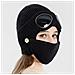 Berretto Lavorato A Maglia Con Maschera Per Occhiali Nero - Foto miniatura 3