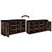 Panca Porta Scarpe Rovere Fumo 102x32x50 Cm Legno Multistrato - Foto miniatura 9