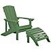 Sedia Da Giardino Con Poggiapiedi Verde Adirondack - Foto miniatura 6