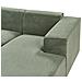 Divano Angolare 3 Posti Dolva Ciniglia Verde Scuro Lato Sinistro - Foto miniatura 5