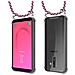 Catena Di Telefoni Cellulari Compatibile Con Samsung Galaxy A6 Plus 2018 In Rosso Bianco - Coperchio Protettivo In Silicone Con Anelli D'argento, Cinturino In Corda E Custodia Staccabile - Foto miniatura 7
