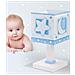 Lampada Da Comodino Per Bambini Moonlight Luna E Stelle Blu - Foto miniatura 1