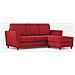 Divano Yasel 3 Posti (tre Sedute Da 60cm) + Pouf Misure Esterne L. 212 P. 155 Colore Rosso - Foto miniatura 4