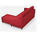 Divano Yasel 3 Posti (tre Sedute Da 60cm) + Pouf Misure Esterne L. 212 P. 155 Colore Rosso - Foto miniatura 5