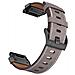 Cinturino In Vera Pelle Per Garmin Fenix 8/7x/7/6/5/965 Gray 26 Mm - Foto miniatura 5