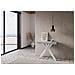 Consolle allungabile 90x40/196 cm Krack Small cemento gambe bianche - Foto miniatura 2