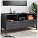 Mobile Tv Antracite 100,5x39x50,5 Cm In Acciaio - Foto miniatura 1