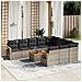Set Divani Da Giardino 11 Pz Con Cuscini In Polyrattan Grigio - Foto miniatura 1
