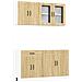 Set Mobili da Cucina 4 pz Kalmar Rovere Sonoma in Truciolato - Foto miniatura 1
