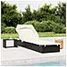 Lettino Con Tetto Pieghevole Nero 213x63x97 Cm Polyrattan - Foto miniatura 8