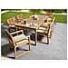 Set Da Pranzo Da Giardino 8 Posti Sassari Premium Con Cuscini Legno Di Acacia Certificato Verde Chiaro - Foto miniatura 1