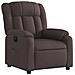 Poltrona Elettrica Reclinabile Marrone Scuro in Tessuto - Foto miniatura 3