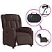 Poltrona Elettrica Reclinabile Marrone Scuro in Tessuto - Foto miniatura 5