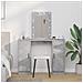 Tavolo da trucco con luci LED Grigio cemento 102x33x135 cm - Foto miniatura 2
