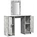 Tavolo da trucco con luci LED Grigio cemento 102x33x135 cm - Foto miniatura 4