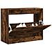 Scarpiera Rovere Fumo 80x34x63 cm in Legno Multistrato - Foto miniatura 2