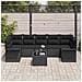Set Divano da Giardino con cuscino 8 pcs Nero 55 x 55 x 37 cm - Foto miniatura 3