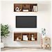 Mobiletti TV a parete 2 pcs Legno vecchio 37 x 37 x 107 cm - Foto miniatura 2