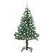 Albero di Natale Artificiale Imbiancato con Luci LED 150 cm - Foto miniatura 3
