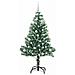 Albero di Natale Artificiale Imbiancato con Luci LED 150 cm - Foto miniatura 4